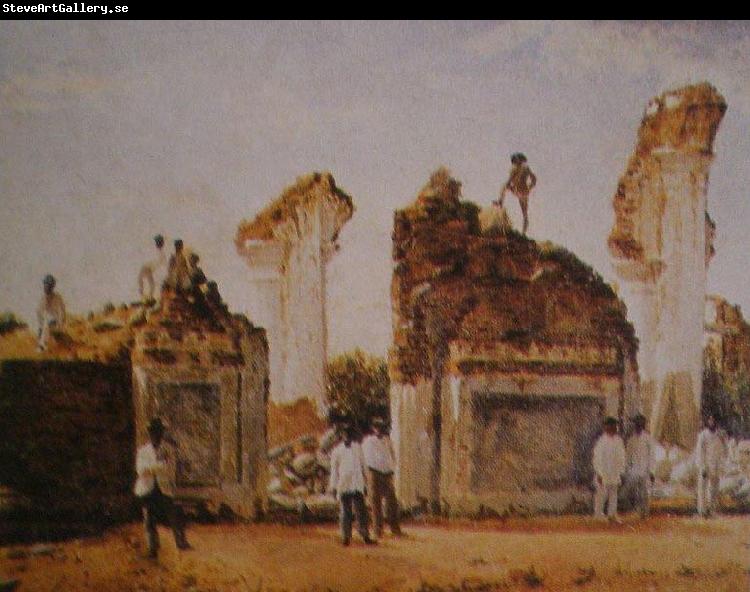 Cristobal Rojas Ruinas de Cua despues del Terremoto de 1812